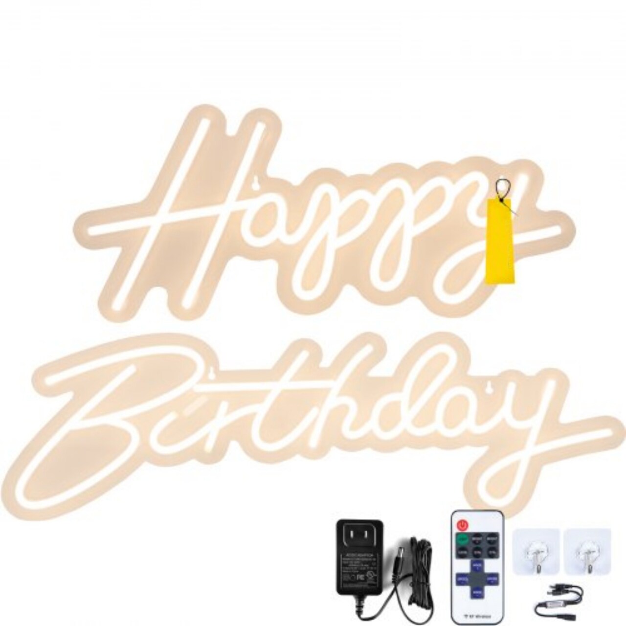 Happy Birthday Neon Sign, LED Lights with Adjustable Brightness for Party and Club